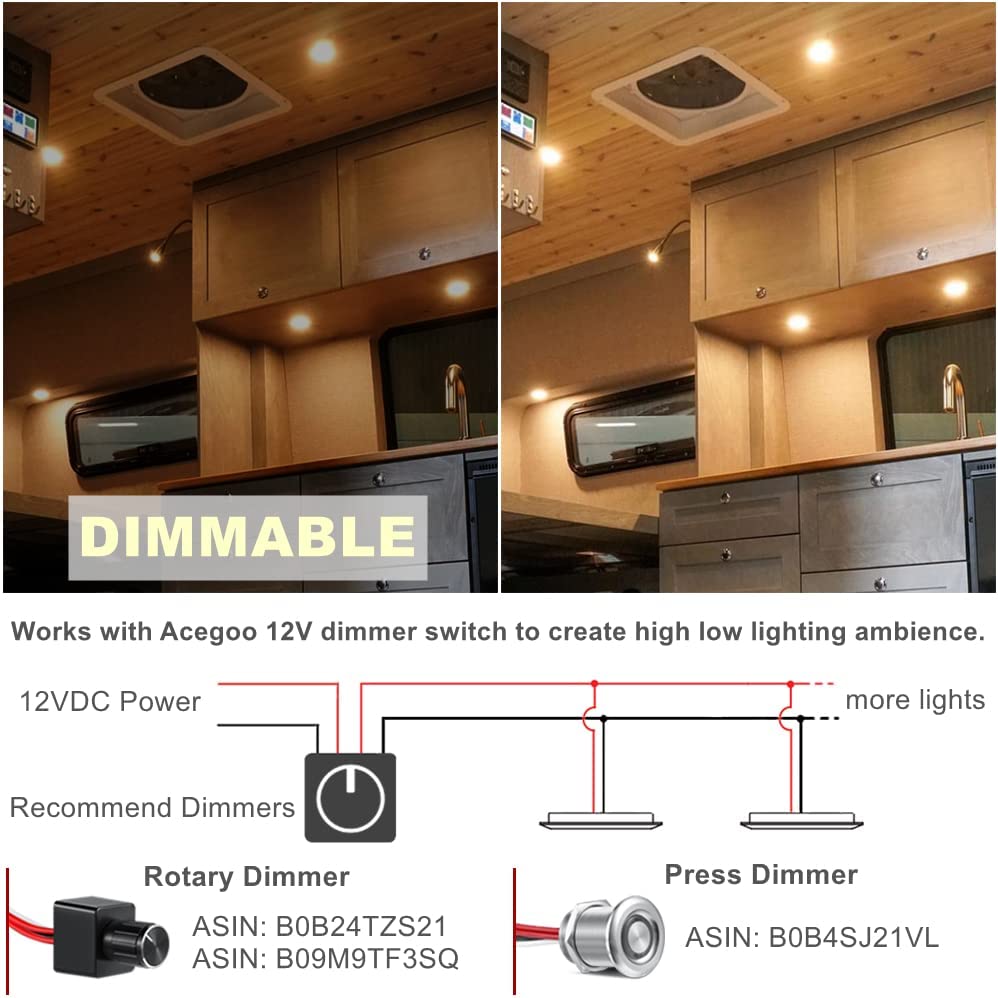 RV Recessed Mount Ceiling Light detail RV Recessed Mount Ceiling Light detail