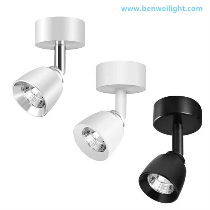 5色の凹型調整可能な指向性LEDシーリングスポットライト、調光可能な屋内シーリングライト。