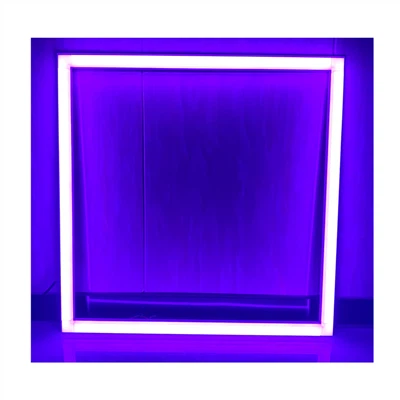 120-277V のモダンな LED 調光可能な RGBW フラット パネル ライト、家庭やオフィスの小スペース ソリューションに適しています。