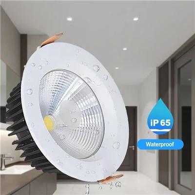 埋め込み型 COB ダウンライト - アンチグレア 12W/15W/20W/30W IP65 (アルミニウム ハウジング)