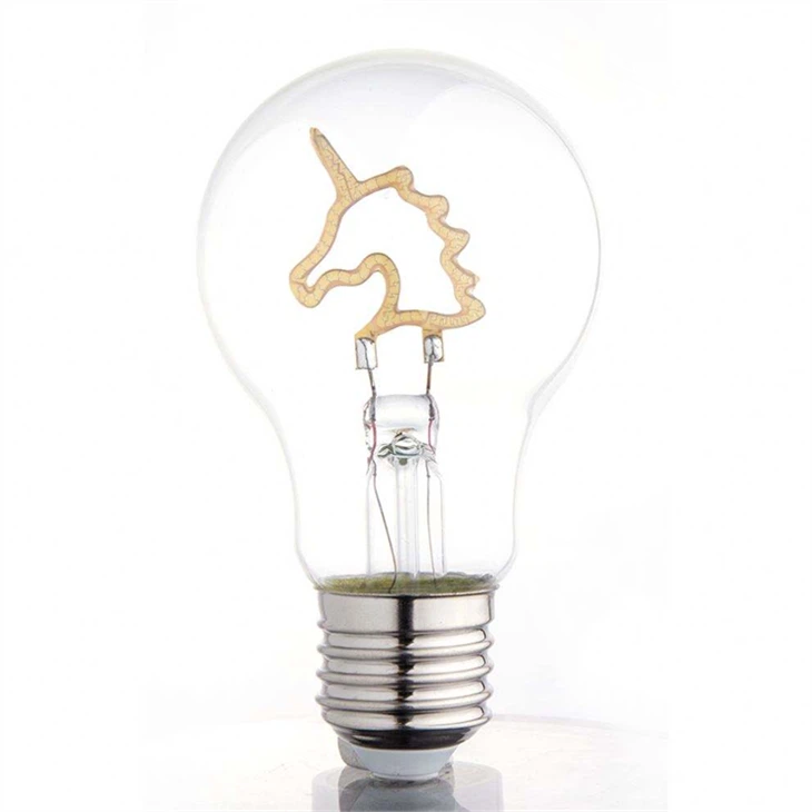 Whimsical Decorative LED Bulbs - Transparent Glass & Colorful Filament Design